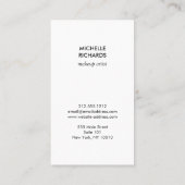 Glam Lipプリントメイクアップアーティスト美しいピンク/赤/黒 名刺 (裏面)