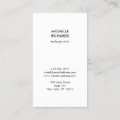 Glam Lipプリントメイクアップアーティスト美しいピンク/赤/黒 名刺 (裏面)