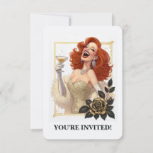 Glam Luxe Party Glamour Diva in Gold Personalize