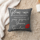 Glam-ma Funny Gift for Stylish Grandma, Christmas クッション (ブランケット)