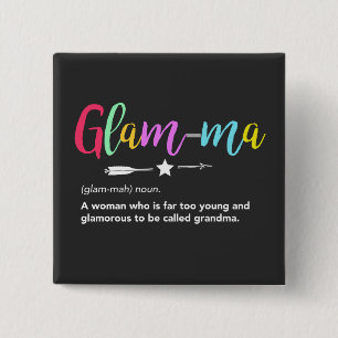 Glam-ma、Glamma定義おばあちゃん 缶バッジ