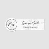 Glam Marbleフェイクビジネスロゴ 名札 (正面)