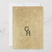 Glam mauve緑の金ゴールドグリッタードリップデートの保存 招待状 (裏面)