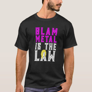 GLAM METALはローヘアメタルおもしろいかつらである Tシャツ