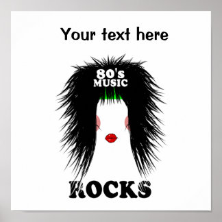 Glam metal Eighties music rocks ポスター