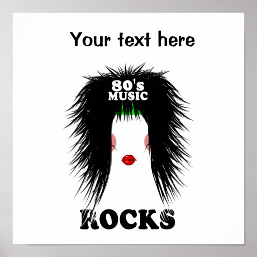 Glam metal Eighties music rocks ポスター (正面)