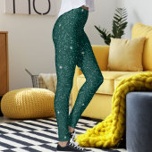 Glam Modern Green Glitter Sparkle Sport Women Gift レギンス