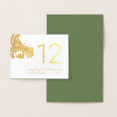 Glam Monsteraの葉FOIL実在テーブル番号 箔カード (ディスプレー)