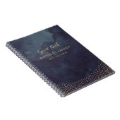 Glam night faux gold glitter wedding guest book ノートブック (右側)