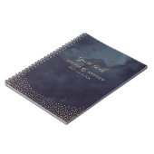 Glam night faux gold glitter wedding guest book ノートブック (左側)