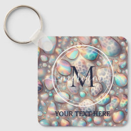 Glam Opal Leopard Print Girly Keychain キーホルダー