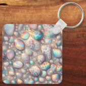 Glam Opal Leopard Print Girly Keychain キーホルダー (裏面)