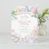 Glam Pamper Spa Birthday Party 招待状 (スタンド正面)