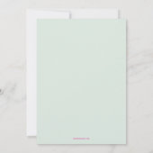 Glam Pamper Spa Birthday Party 招待状 (裏面)