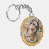 Glam Photo ガーリー Script 20 30 40th Birthday Party キーホルダー (正面左)