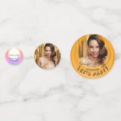 Glam Photo ガーリー Script 20 30 40th Birthday Party コンフェッティ (正面)