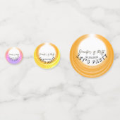 Glam Photo ガーリー Script 20 30 40th Birthday Party コンフェッティ (裏面)