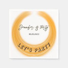 Glam Photo ガーリー Script 20 30 40th Birthday Party スタンダードカクテルナプキン