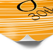 Glam Photo ガーリー Script 20 30 40th Birthday Party ポスター (コーナー)