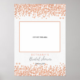 Glam Pink Bubblesブライダルシャワーカットフォトブース ポスター