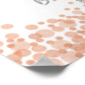 Glam Pink Bubblesブライダルシャワーカットフォトブース ポスター (角)