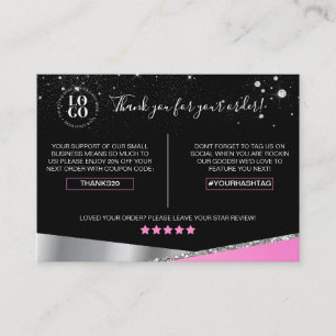 Glam Pink Diamondをご注文いただき、ありがとうございます 名刺