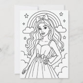 Glam Pink Fashion Doll Party for Girls 招待状 (裏面)