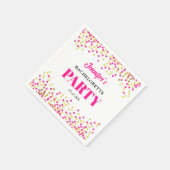 Glam Pink Gold Dots Bachelorette Party Paper スタンダードカクテルナプキン (角)