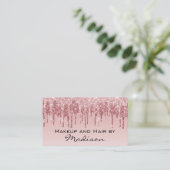 Glam Pink Rose金ゴールドグリッタードリップスメイクアップアーティスト 名刺 (スタンド正面)