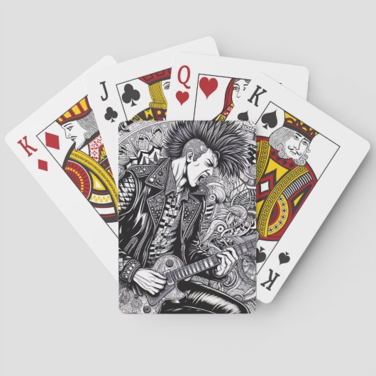 Glam Punk Rock Rockabilly Playing Cards トランプ (裏面)