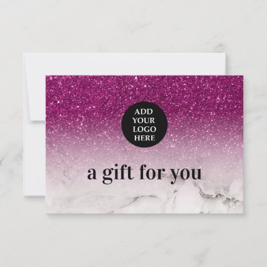 Glam Purpleグリッターグラデーション Marbleロゴのアップロード (正面)