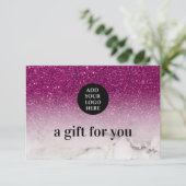 Glam Purpleグリッターグラデーション Marbleロゴのアップロード (スタンド正面)