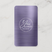 Glam Purple Connect With UsソーシャルメディアQRコード 名刺 (裏面)