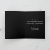 Glam Purple Diamonds Pearls Rose 40th Birthday カード (内部)