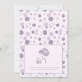 Glam Purple Shades Polka Dots Vintage Bride 招待状 (裏面)