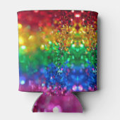 Glam Rainbow Glitter Fabulous 50 Birthday Party 缶クーラー (裏面)