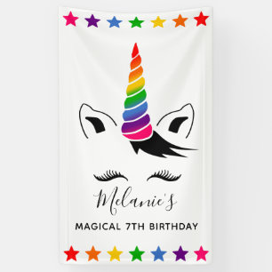 『Glam Rainbow Unicorn誕生日パーティー』 横断幕
