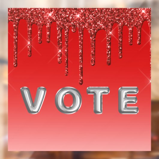 Glam Red Glitter Drip  ウィンドウサイン (シート2)