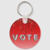 Glam Red Glitter Drip  キーホルダー (裏面)