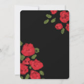 Glam Red Rosesスクリプト結婚式招待状 招待状 (裏面)