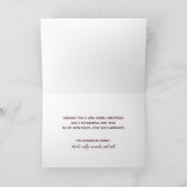 Glam Retro Foil Script Merry Christmas シーズンカード (内部)