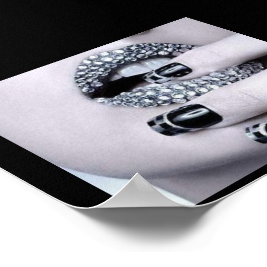 Glam Rhinestone Lipsポスター ポスター (角)