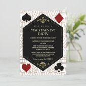 Glam Roaring 1920s Casino Gambling New Year Party 招待状 (スタンド正面)