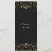 Glam Roaring 20s Great Gatsby Art Deco Wedding メニュー (裏面)