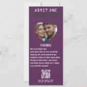 Glam Rock Rock ’n’ Roll Wedding Ticket 招待状 (裏面)