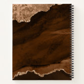 Glam Rust金ゴールドベルベットAgate Geodeスクリプト ノートブック (裏面)