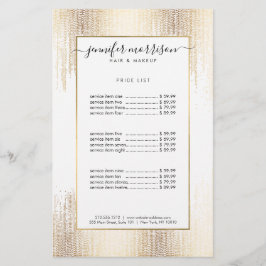 Glam Script Gold Confetti Rain チラシ