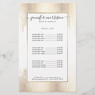 Glam Script Gold Confetti Rain チラシ