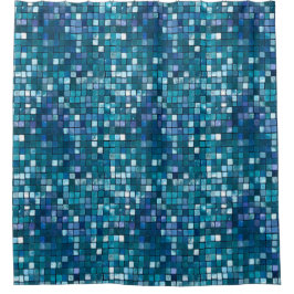 Glam Sequinsグリッドテクスチャパターモダンン シャワーカーテン