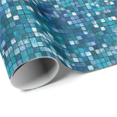 Glam Sequinsグリッドテクスチャパターモダンン ラッピングペーパー (ロールコーナー)